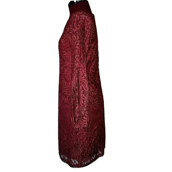 NY Collection Petite Size Petite Small Dress Lace Shift Illusion Sleeve - Picture 4 of 8